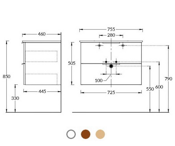 тумба с раковиной KERAMA MARAZZI PIANO 75